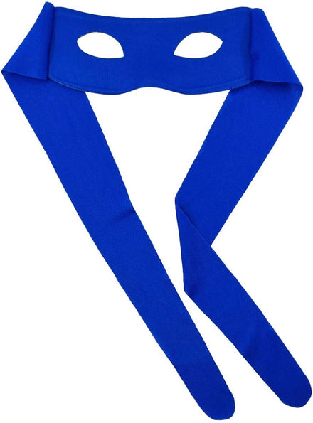 Blue Tie On Super Hero Costume Mask