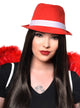 Red Canvas Fabric Fedora Costume Hat