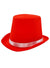 Bright Red Adults Tall Top Hat Costume Hat