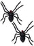 2 Black Plastic Spiders Halloween Decoration