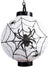 White Paper Lantern with Black Spider Web Print Halloween Decoration