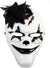 Black and White Creepy Clown Mask with Flower