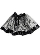 Toddler Girls Black Halloween Tutu with Silver Bats