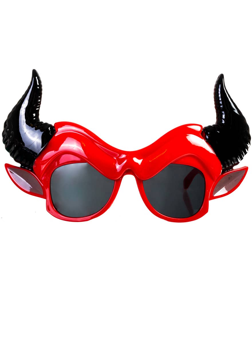 Red Devil Face Costume Glasses | Devil Glasses Halloween Accessory