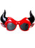 Red Devil Face Costume Glasses - Main Image