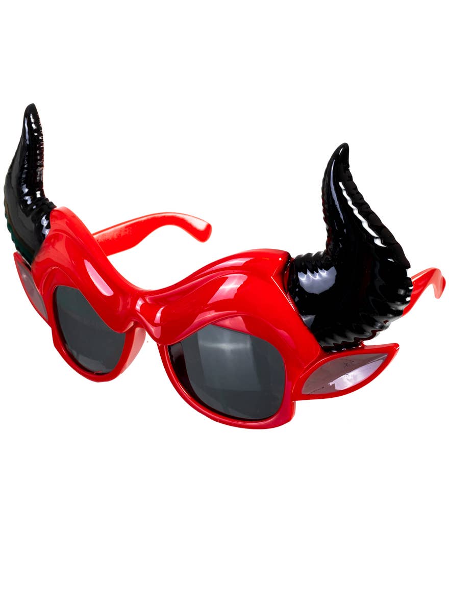 Red Devil Face Costume Glasses | Devil Glasses Halloween Accessory