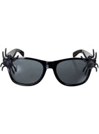 Black Rimmed Halloween Sunglasses with Spiders