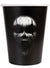 Black and White Spooky Face Halloween Paper Cups