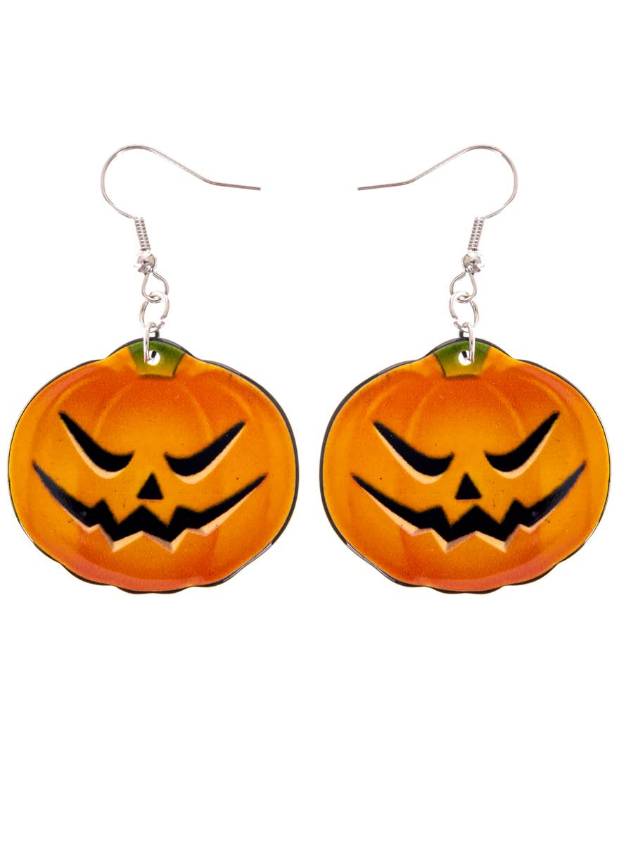 Orange Pumpkin Halloween Costume Earrings