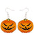 Orange Pumpkin Halloween Costume Earrings