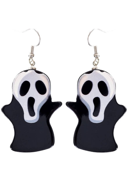 Scream Inspired Ghostface Halloween Costume Earrings