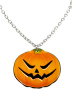 Orange Pumpkin Halloween Costume Necklace