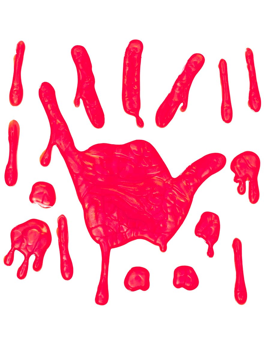 Red 3D Bloody Hand Print Window Clings