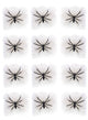 12 Black Mini Spiders with Mini Webs - Main Image