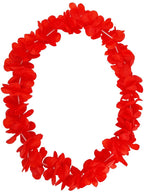 Hawaiian Red Flower Costume Lei