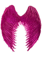 Purple Metallic Angel Wings with Mock Feathers