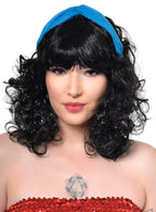 Blue Top Knot Chiffon Costume Headband