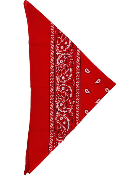 Red Bandanna Costume Accessory with Paisley Print