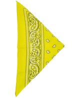 Yellow Bandanna Costume Accessory with Paisley Print