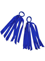 Blue Satin Ribbon Tassel Hair Ties