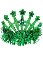 Green Costume Tiara with Jewels and Tinsel
