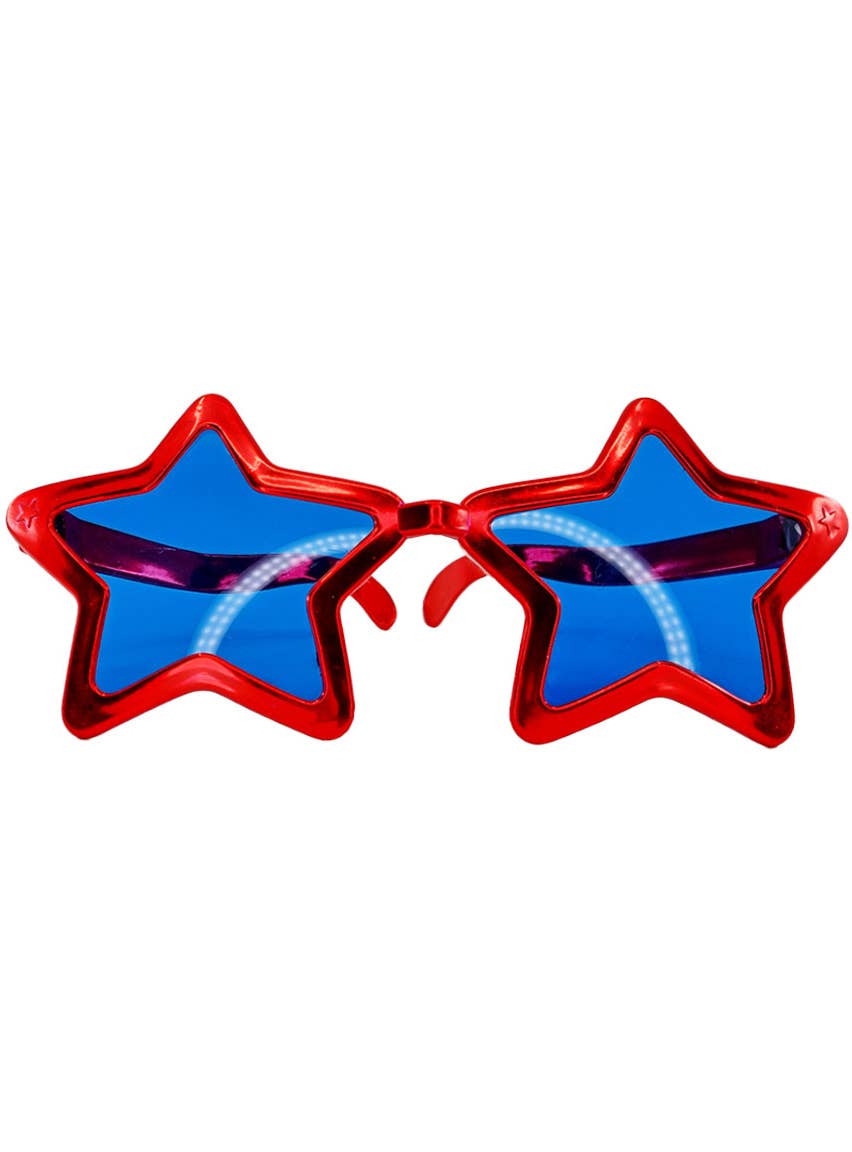 Red Oversized Star Shaped Costume Glasses