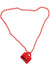 Red Beaded Mini Beer Jug Costume Necklace