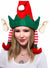 Image of Novelty Red and Green Elf Hat with Ears and Legs