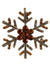 Image of Amber Jewelled Golden Snowflake Christmas Brooch