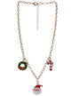 Image of Christmas Icon Pendants on Gold Chain Necklace - Main Image