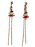 Image of Christmas Trees 7cm Gold Dangling Earrings