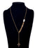 Image of Long Gold Chain Christmas Necklace with Reindeer Pendant