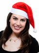 Image of Crushed Velvet Red and White Santa Hat