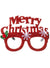 Image of Sparkly Red Glitter Merry Christmas Glasses