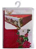 Image of Christmas Flowers 150x180cm Fabric Table Cloth