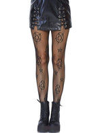 Image of Occult Symbol Pattern Women's Fishnet Stockings - Main Image