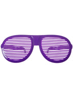 Oversized Novelty Purple Shutter Shades Costume Accessory