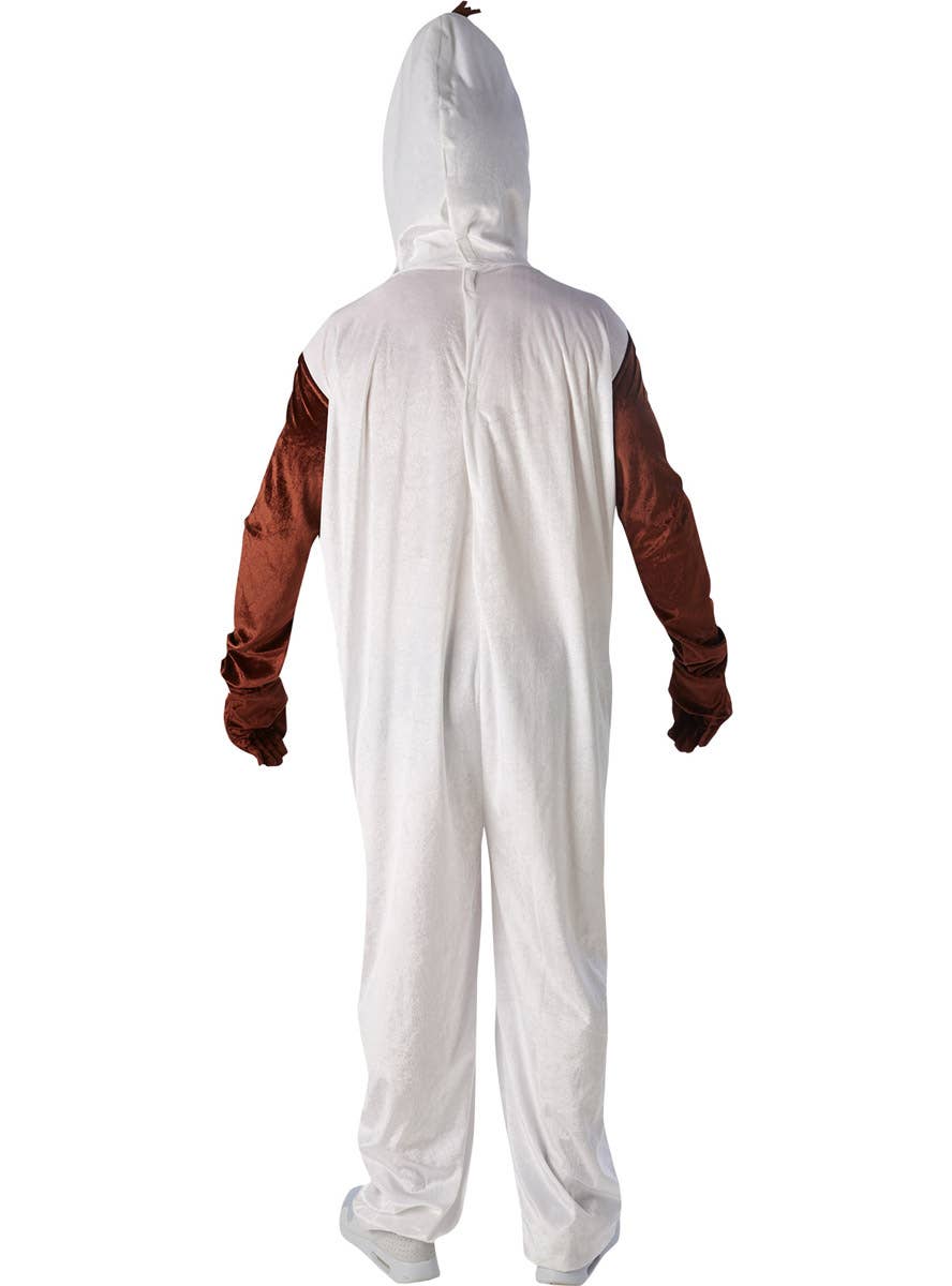 Image of Frozen Adults Olaf Snowman Fancy Dress Costume - Back View