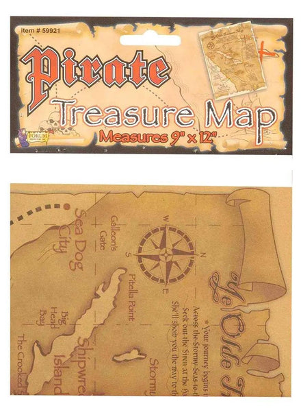 Image of Pirate Treasure Map Ancient Brown Paper Costume Accessory - Main Image