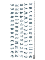 Image of Old English Alphabet Temporary Costume Tattoos - Alternate Image