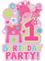 Image of One Wild Girl 1st Birthday 8 Pack Pink Party Invites