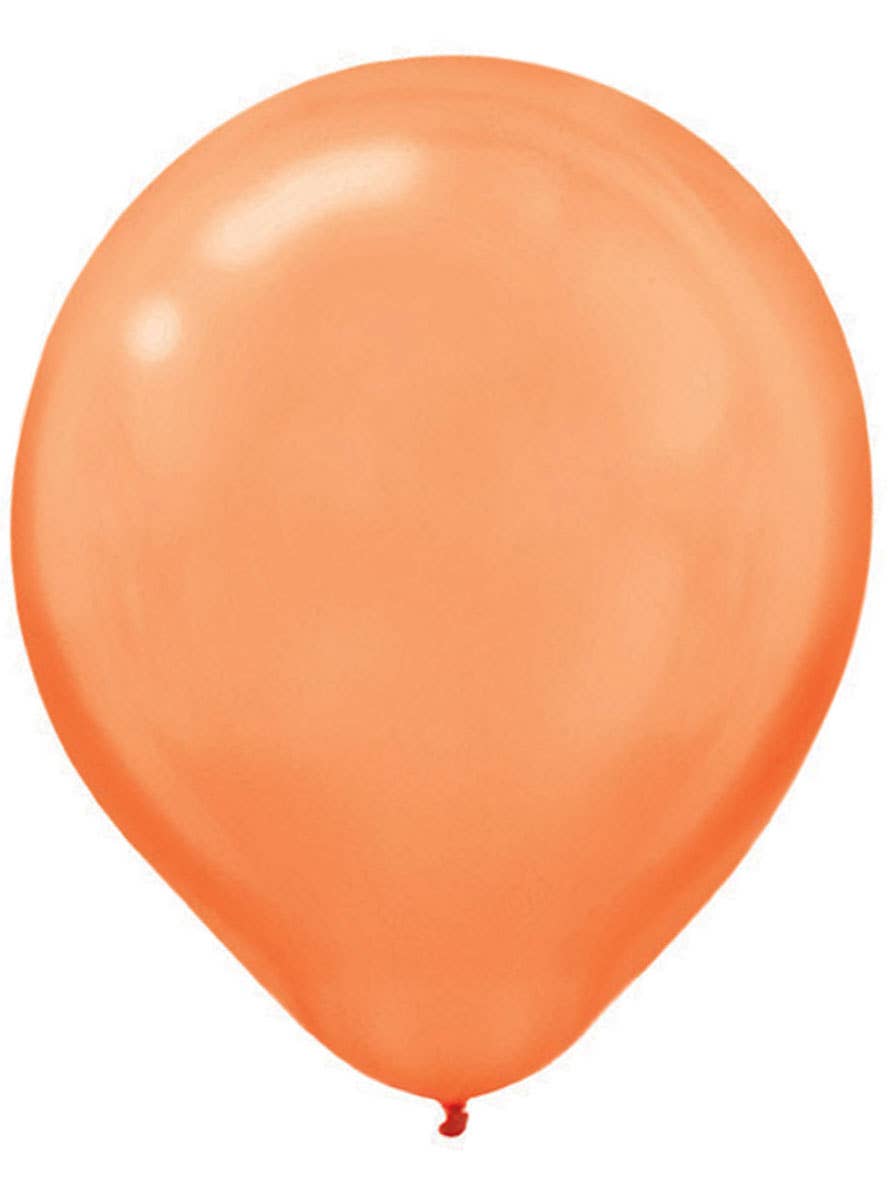 Image of Orange 15 Pack 30cm Pearl Latex Balloons