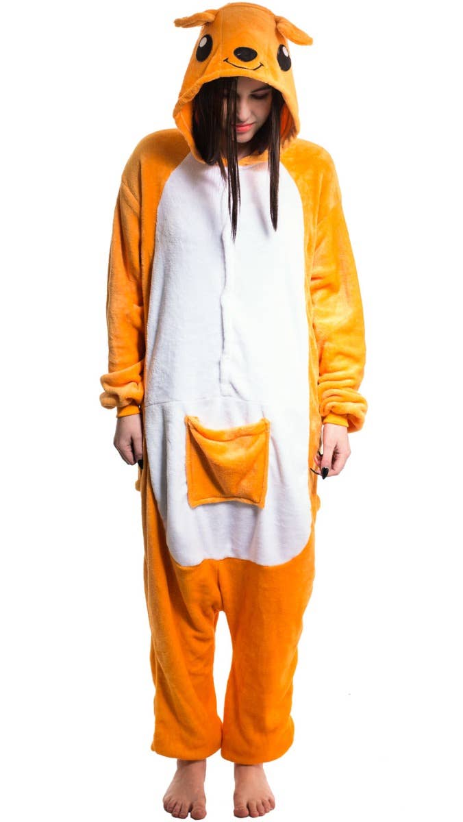 Women's Australia Day Kangaroo Onesie Costume - Front Image