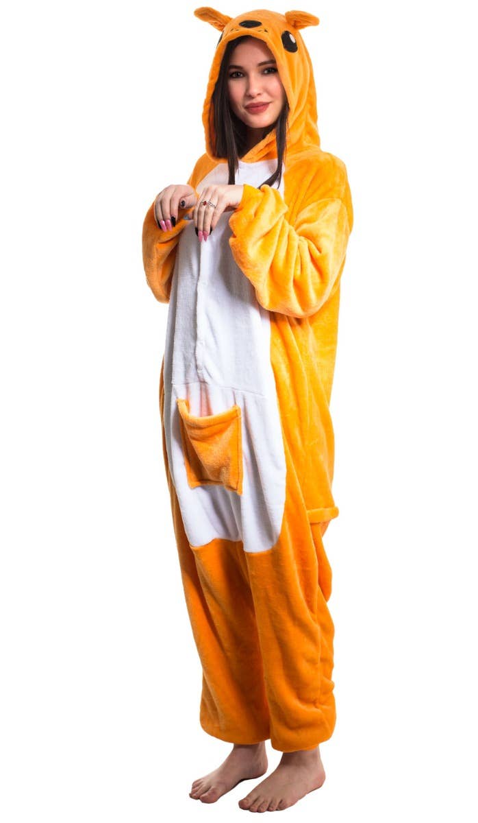 Women's Australia Day Kangaroo Onesie Costume - Main Image