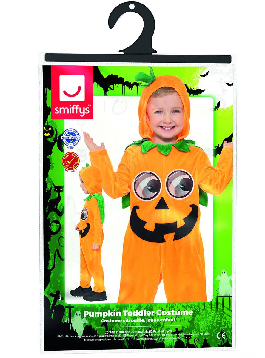 Image of Pumpkin Cutie Toddler Boys Halloween Costume - Packaging View