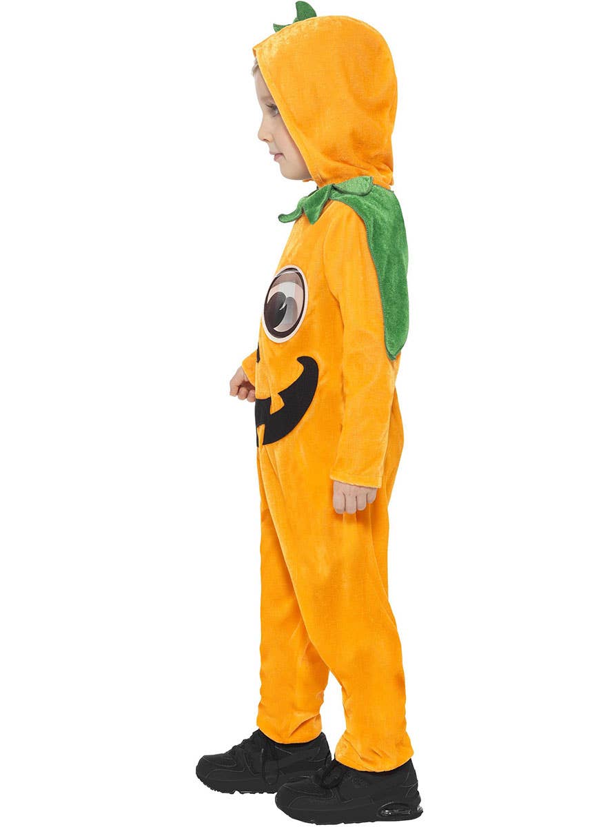 Image of Pumpkin Cutie Toddler Boys Halloween Costume - Side View