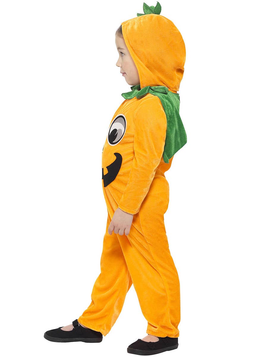 Image of Pumpkin Cutie Toddler Girls Halloween Costume - Side View