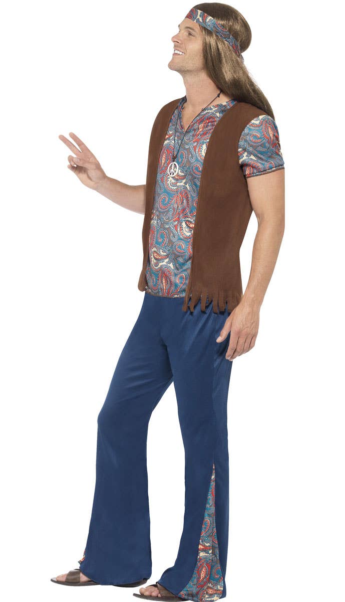 Men's Orion the Hippie Retro 60s Costume - Side Image