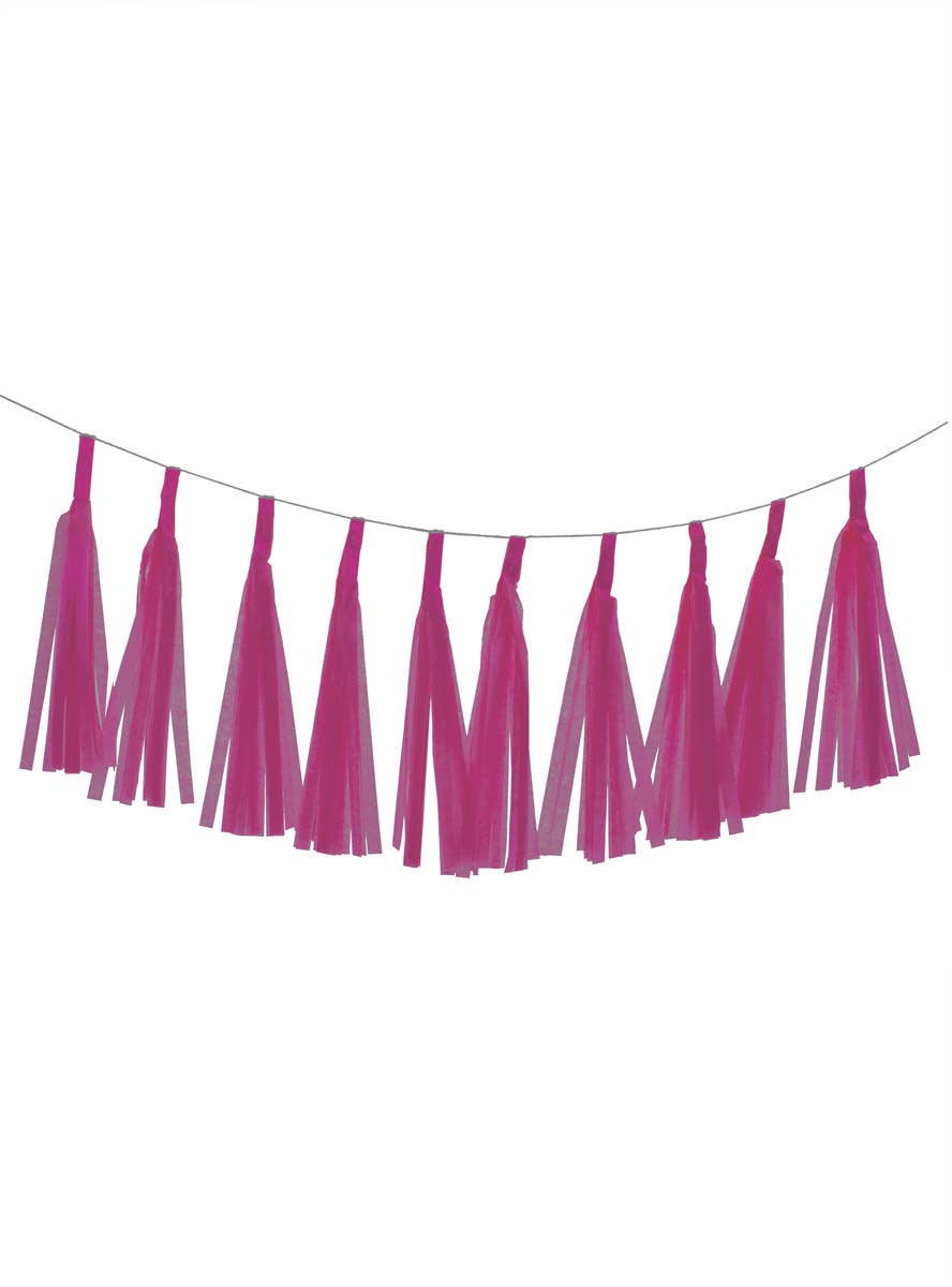 Image of Burgundy 10 Pack 35cm Of Decorative Paper Tassels