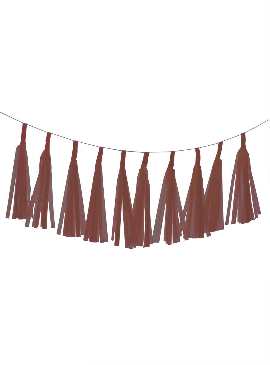 Image of Dark Brown 9 Pack 35cm Of Decorative Paper Tassels